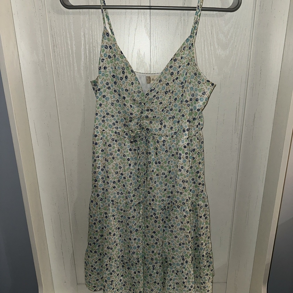 Altard State Women's Dress Size Small Blue Multicolor Spaghetti Strap Tie